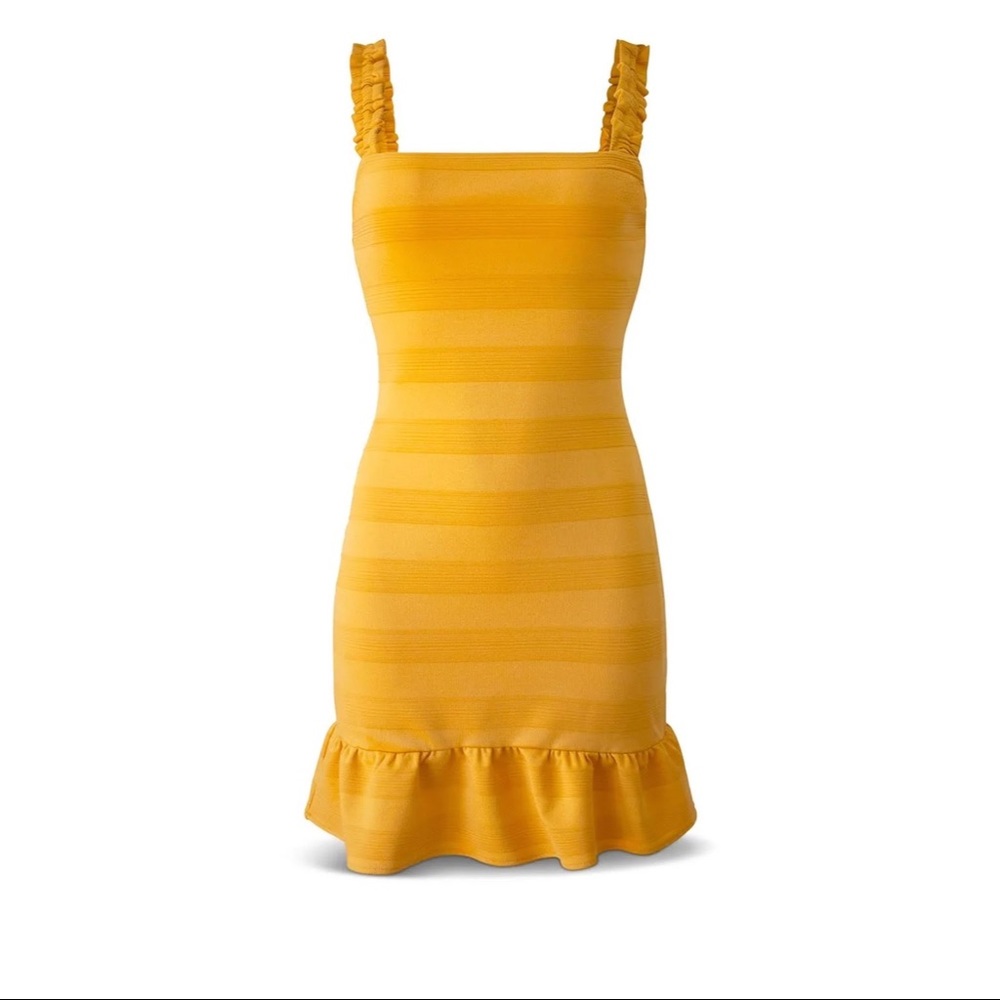 BCBGeneration Knit Ruffled Mini Dress
